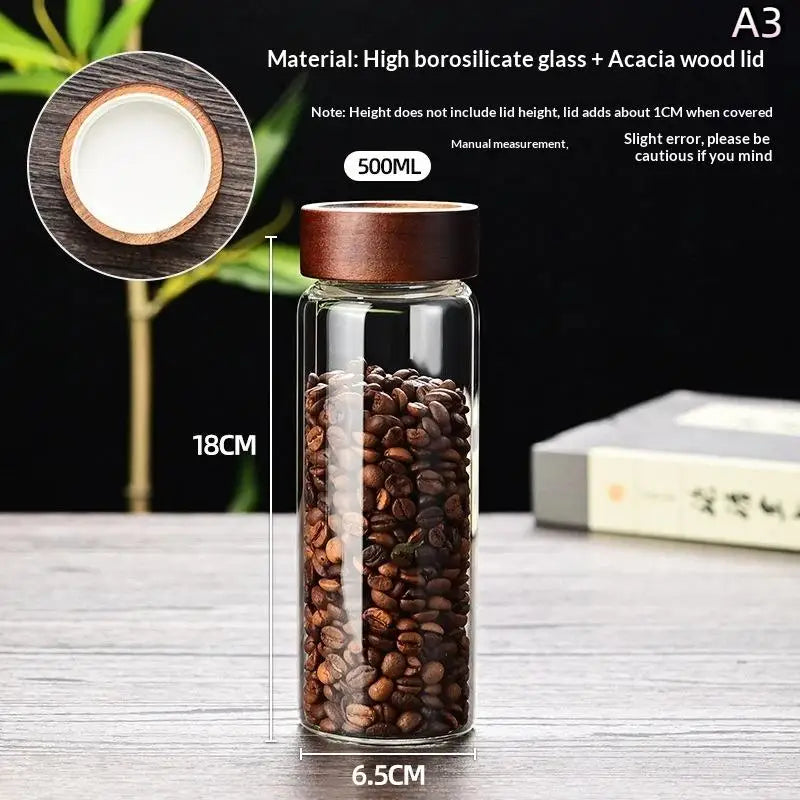 Coffee Beans Sealed Tank Transparent Glass