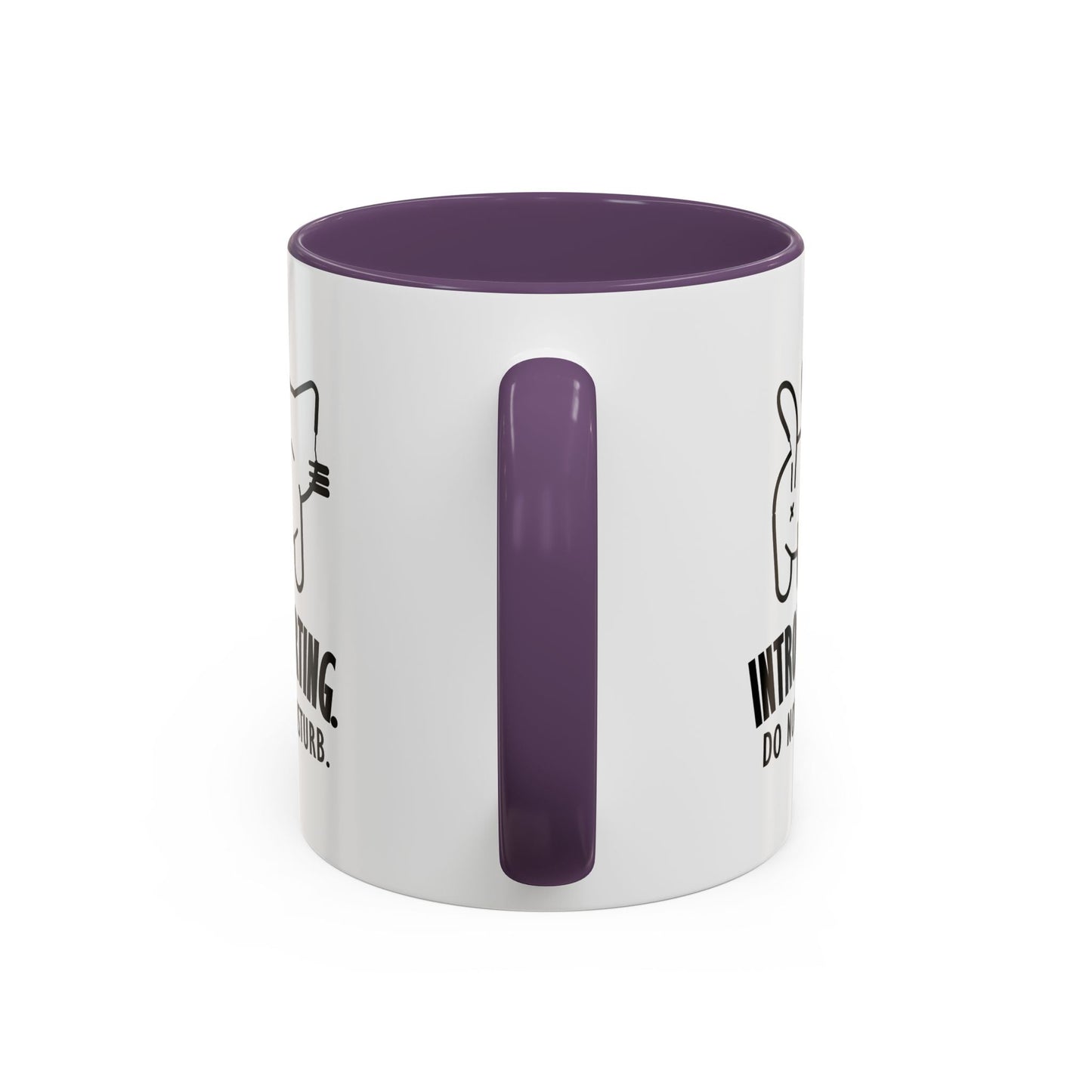 Introverting. Do Not Disturb. Two-Tone Cat Coffee Mug (11oz & 15oz)