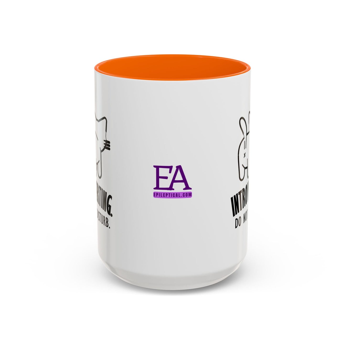 Introverting. Do Not Disturb. Two-Tone Cat Coffee Mug (11oz & 15oz)