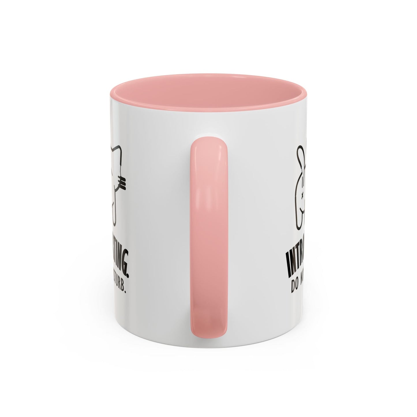 Introverting. Do Not Disturb. Two-Tone Cat Coffee Mug (11oz & 15oz)