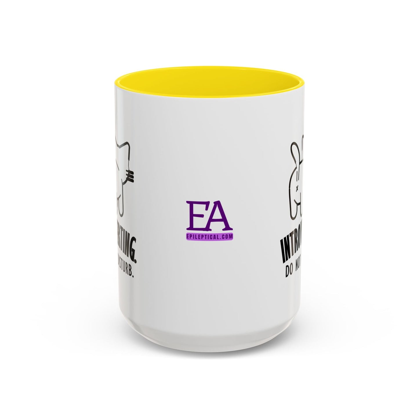 Introverting. Do Not Disturb. Two-Tone Cat Coffee Mug (11oz & 15oz)