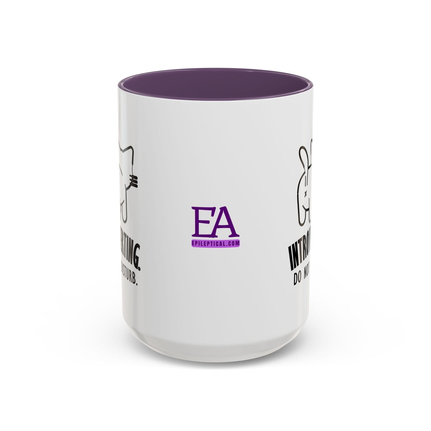 Introverting. Do Not Disturb. Two-Tone Cat Coffee Mug (11oz & 15oz)