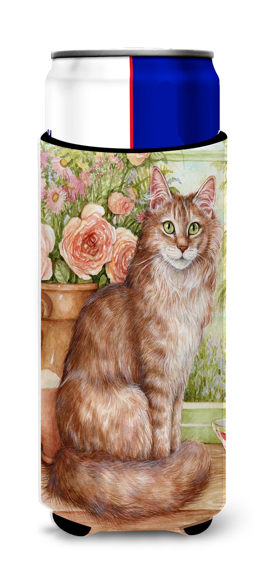 Maine Coon Cat by Debbie Cook Slim Can Hugger – Fun & Functional Drink Coolers CDCO0236MUK