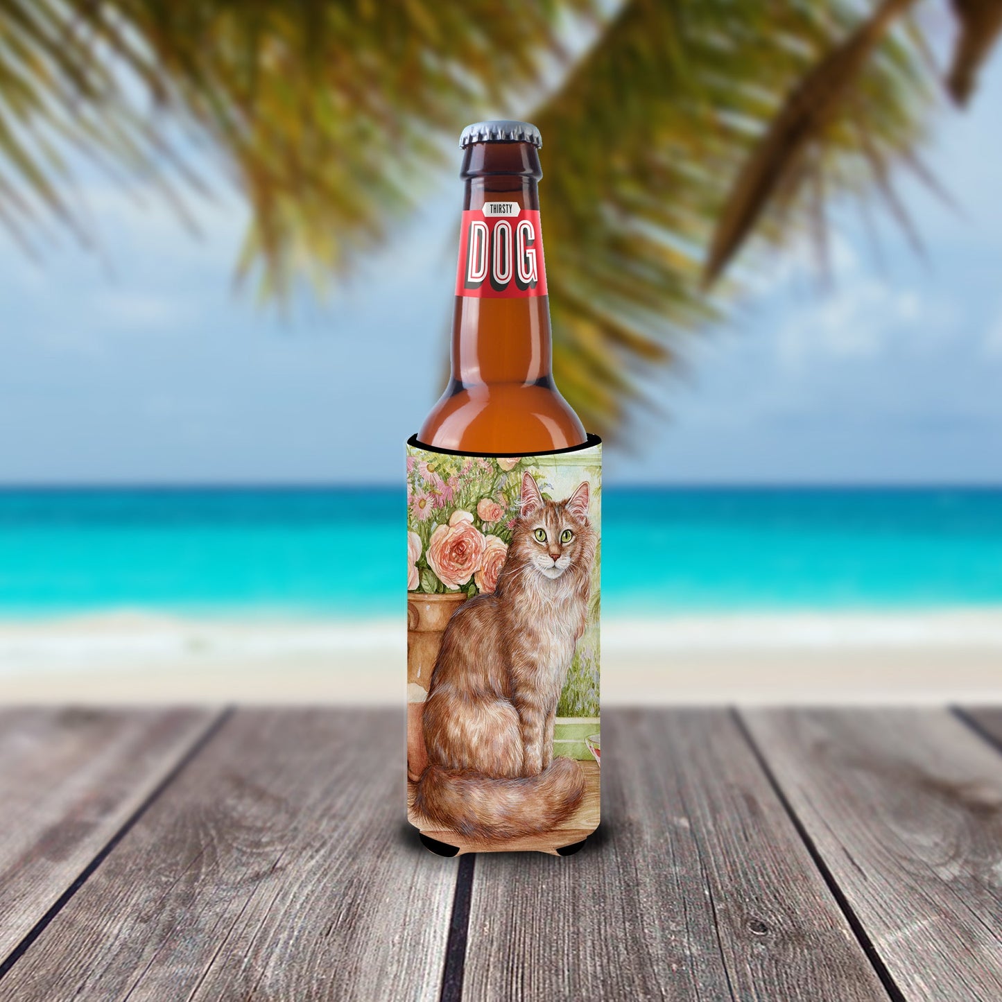 Maine Coon Cat by Debbie Cook Slim Can Hugger – Fun & Functional Drink Coolers CDCO0236MUK