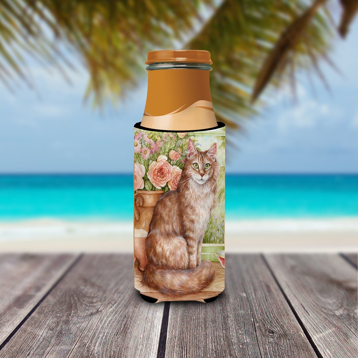 Maine Coon Cat by Debbie Cook Slim Can Hugger – Fun & Functional Drink Coolers CDCO0236MUK
