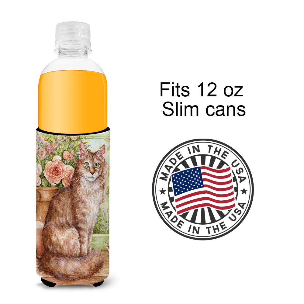 Maine Coon Cat by Debbie Cook Slim Can Hugger – Fun & Functional Drink Coolers CDCO0236MUK