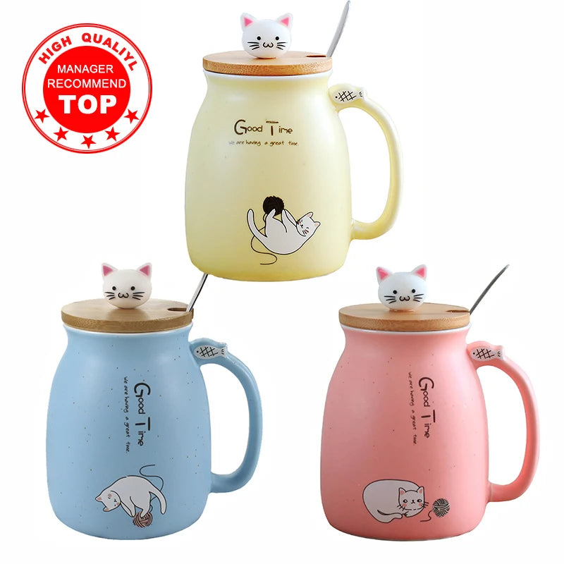 Creative Color Cat Heat-Resistant Mug