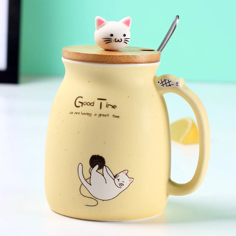 Creative Color Cat Heat-Resistant Mug