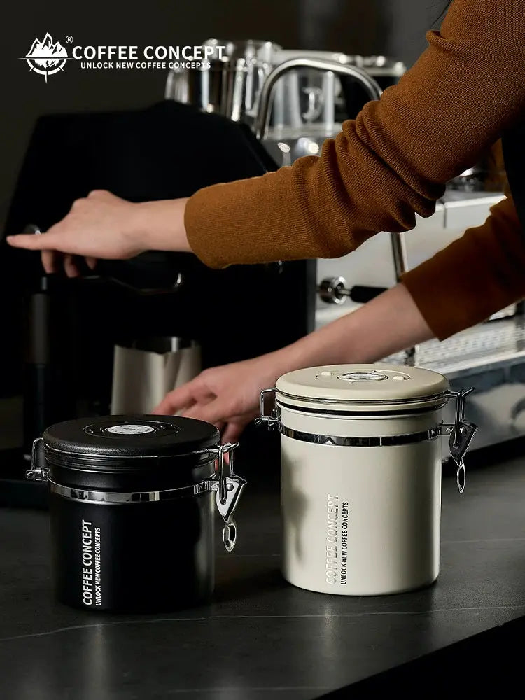 Best Airtight Coffee Canister for Fresh Beans - Vacuum Seal One-Way Valve 1.2L/1.5L Under $12