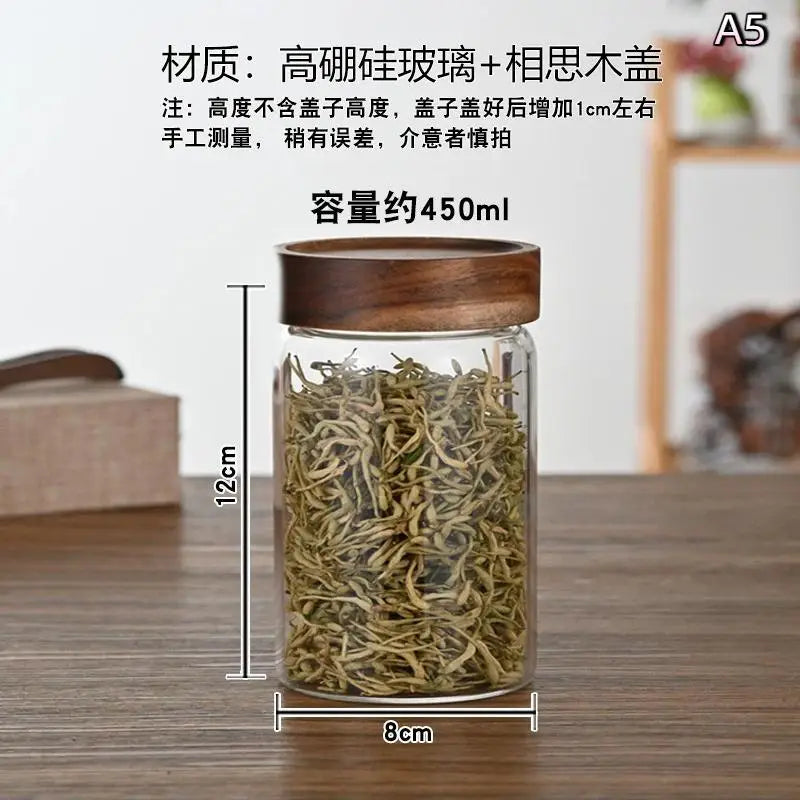 Coffee Beans Sealed Tank Transparent Glass