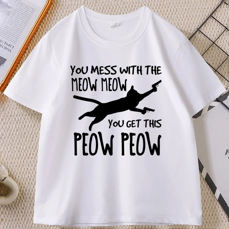 You Mess with The Meow Funny Cat T-shirt