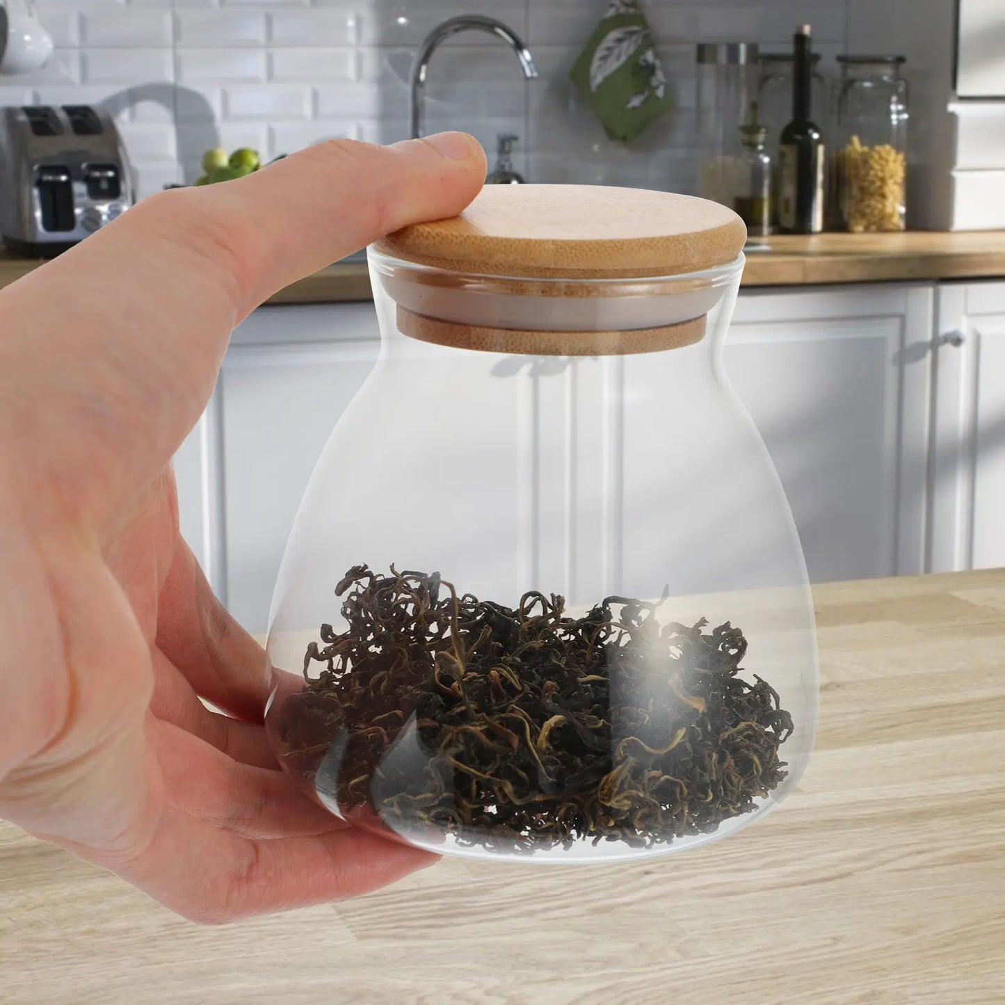 Coffee Bean Can Glass Storage Jar