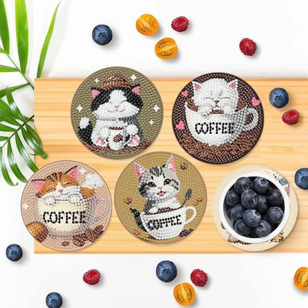 Cat Design Diamond Painting Coffee Mug