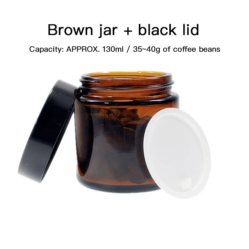 Portable Coffee Bean Storage Glass Jar