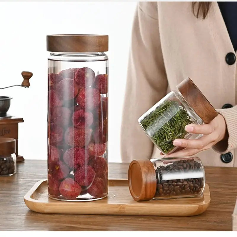 Coffee Beans Sealed Tank Transparent Glass