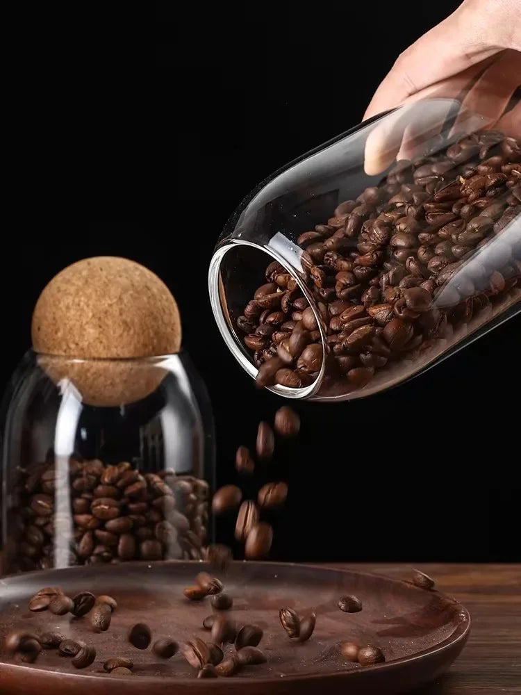 Coffee Bean Transparent Glass Product Storage