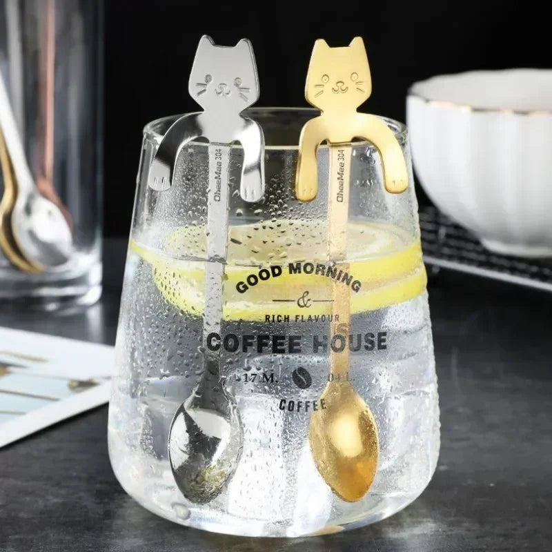 Stainless Steel Cat Creative Cartoon Hanging Edge