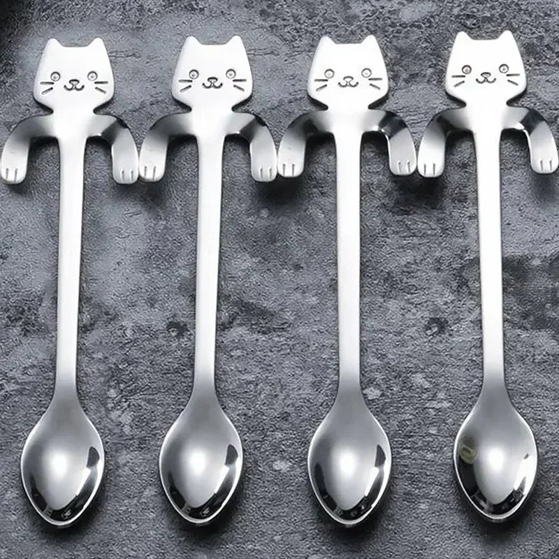 Stainless Steel Cat Creative Cartoon Hanging Edge