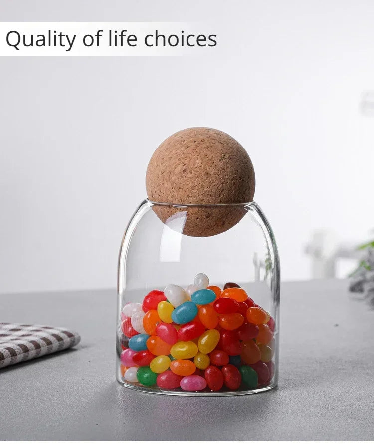 Coffee Bean Transparent Glass Product Storage