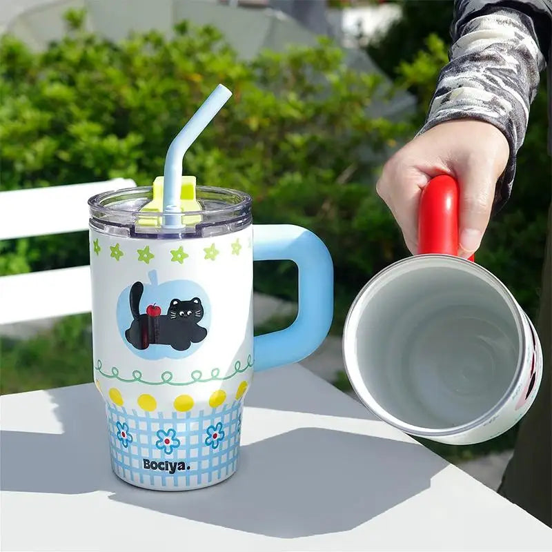 Kawaii Cat Stainless Steel Vacuum Tumbler