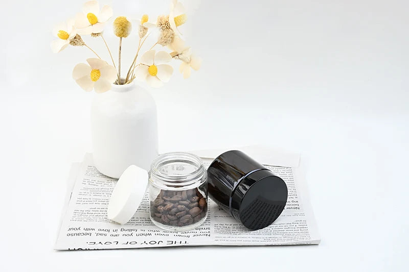 Portable Coffee Bean Storage Glass Jar