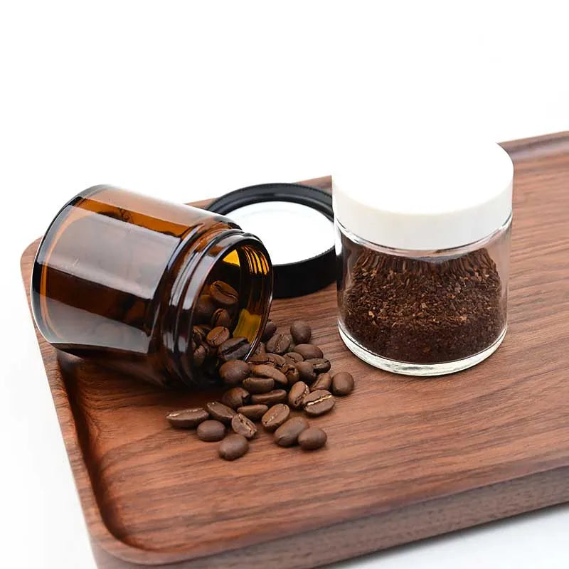 Portable Coffee Bean Storage Glass Jar
