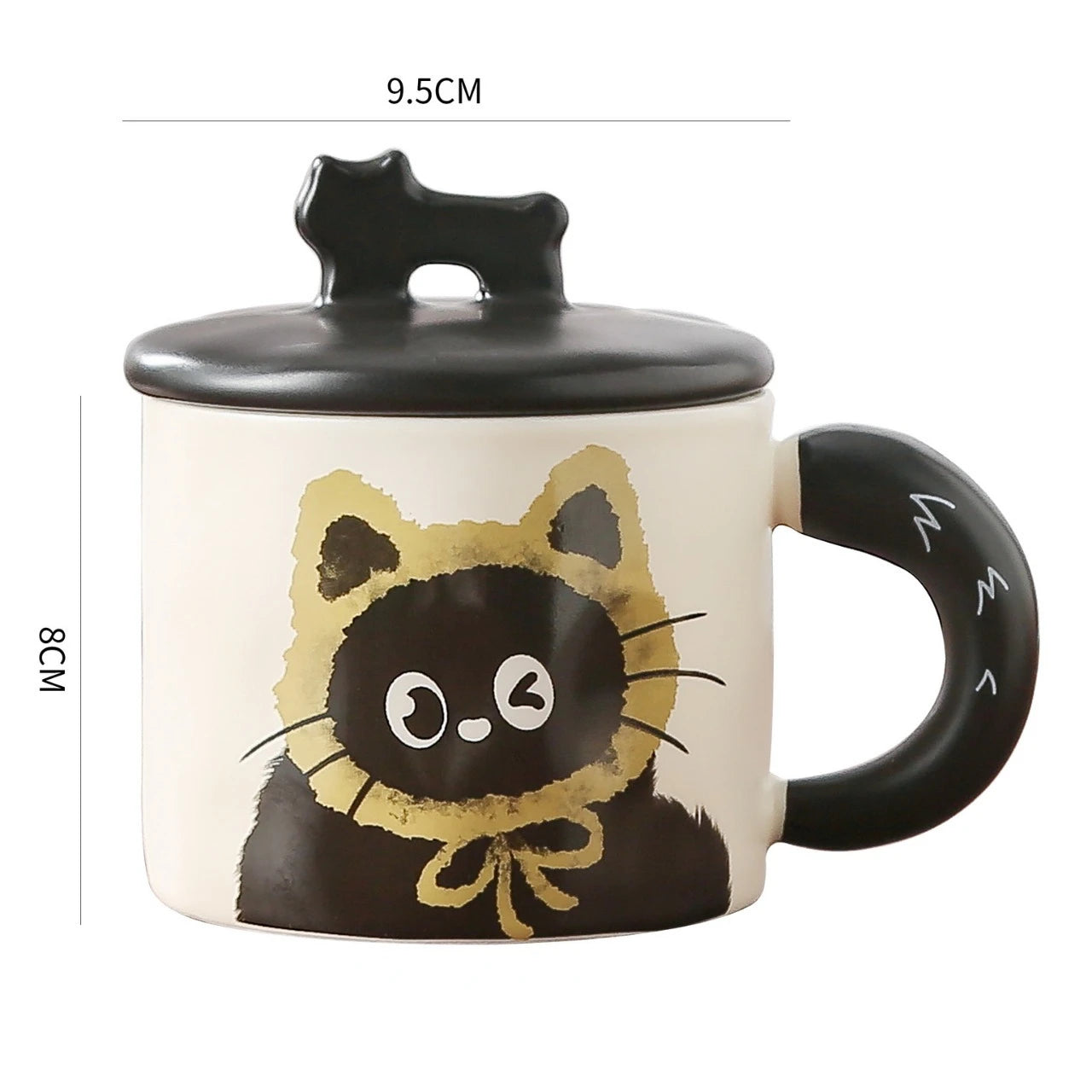Cat Couple Ceramic Water Cup