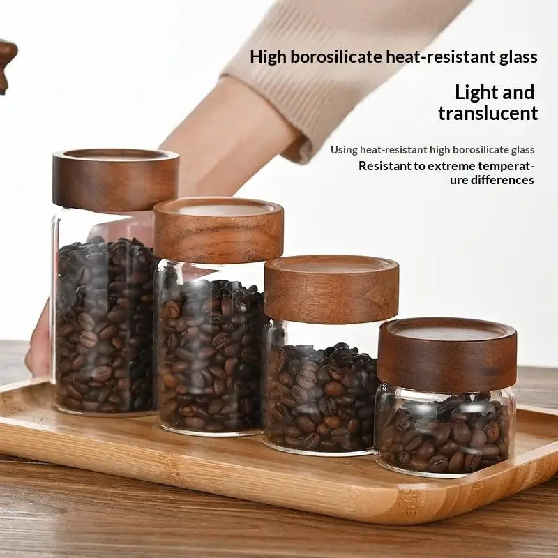 Coffee Beans Sealed Tank Transparent Glass