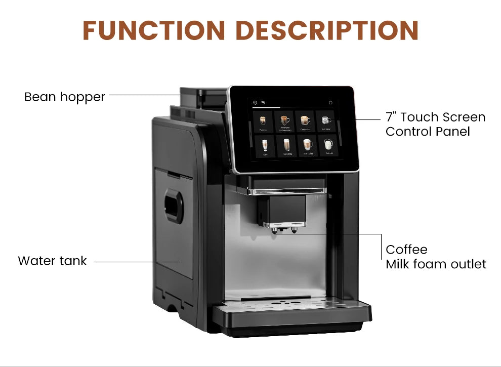 Mcilpoog WS817 -7"colorfAutomatic Espresso Machine