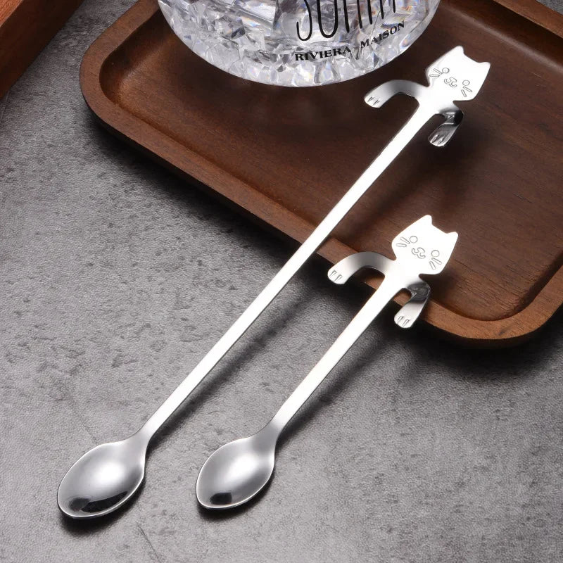 Stainless Steel Cat Creative Cartoon Hanging Edge