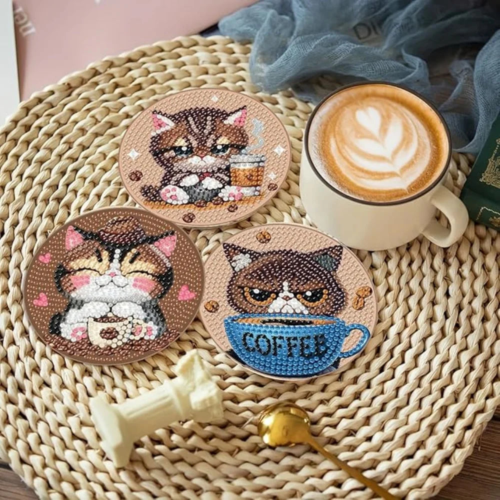 Cat Design Diamond Painting Coffee Mug