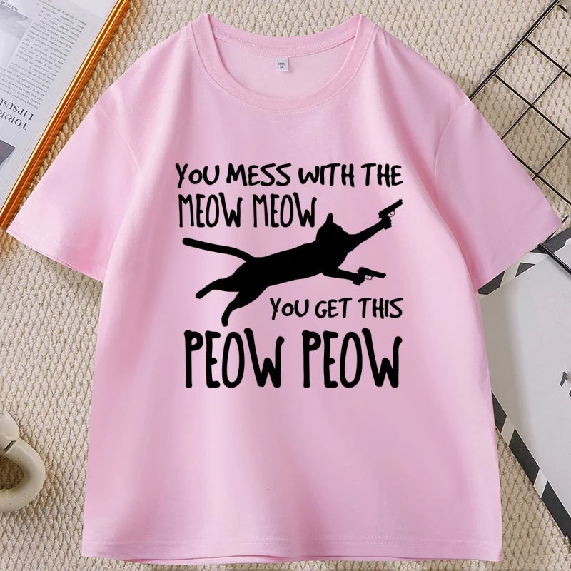 You Mess with The Meow Funny Cat T-shirt