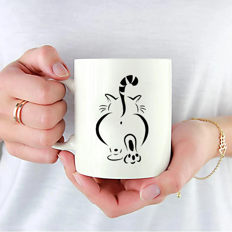 Insulated Ceramic Cat Cup