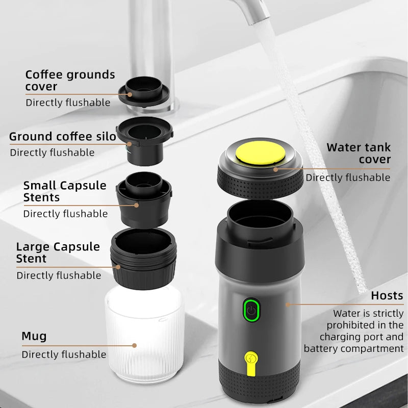 Battery-Powered Fully Automatic Espresso Capsule