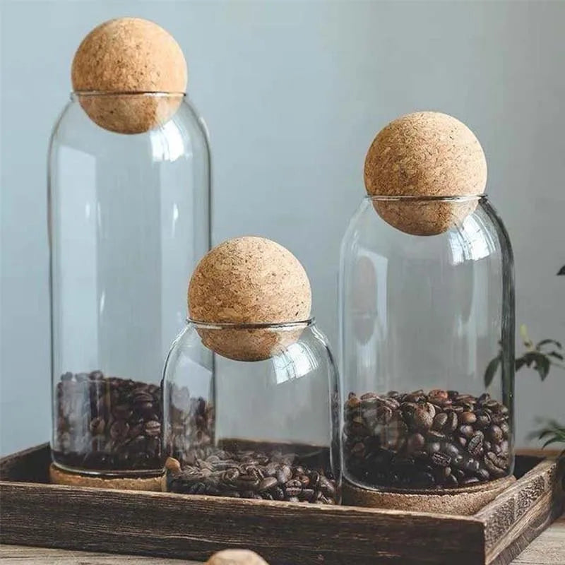 Coffee Bean Transparent Glass Product Storage