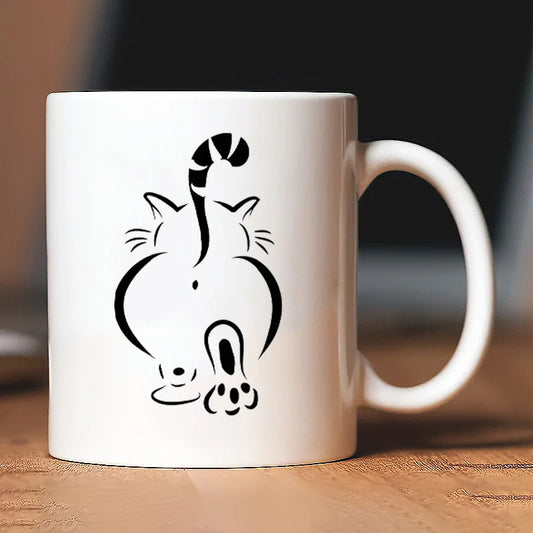 Insulated Ceramic Cat Cup