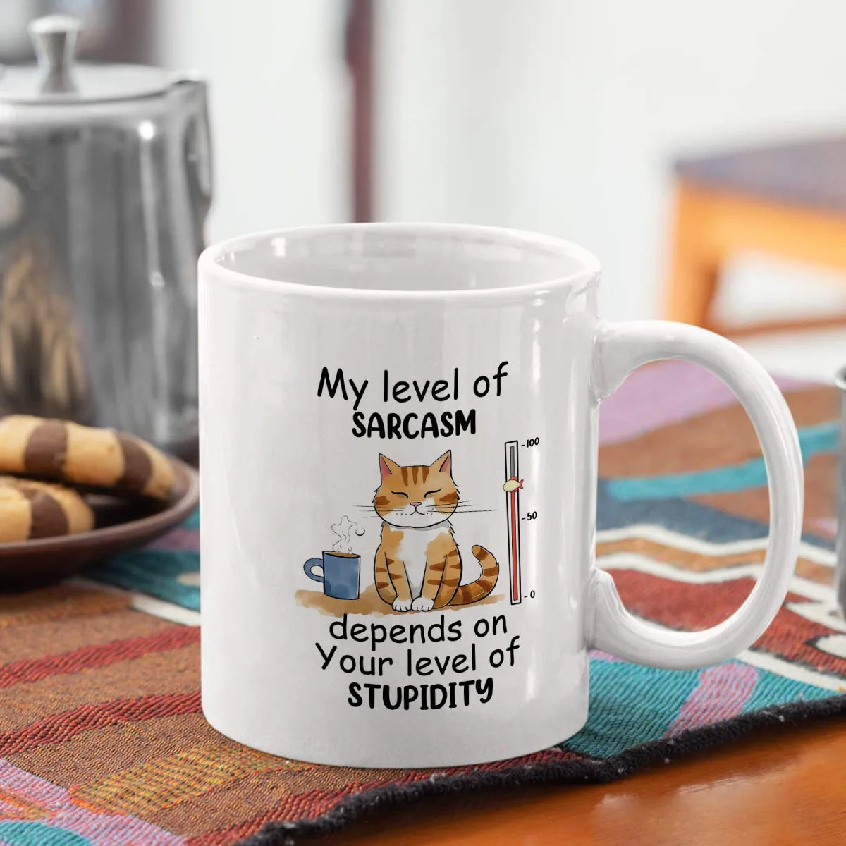 Witty Cat Design Funny Sarcasm Mug