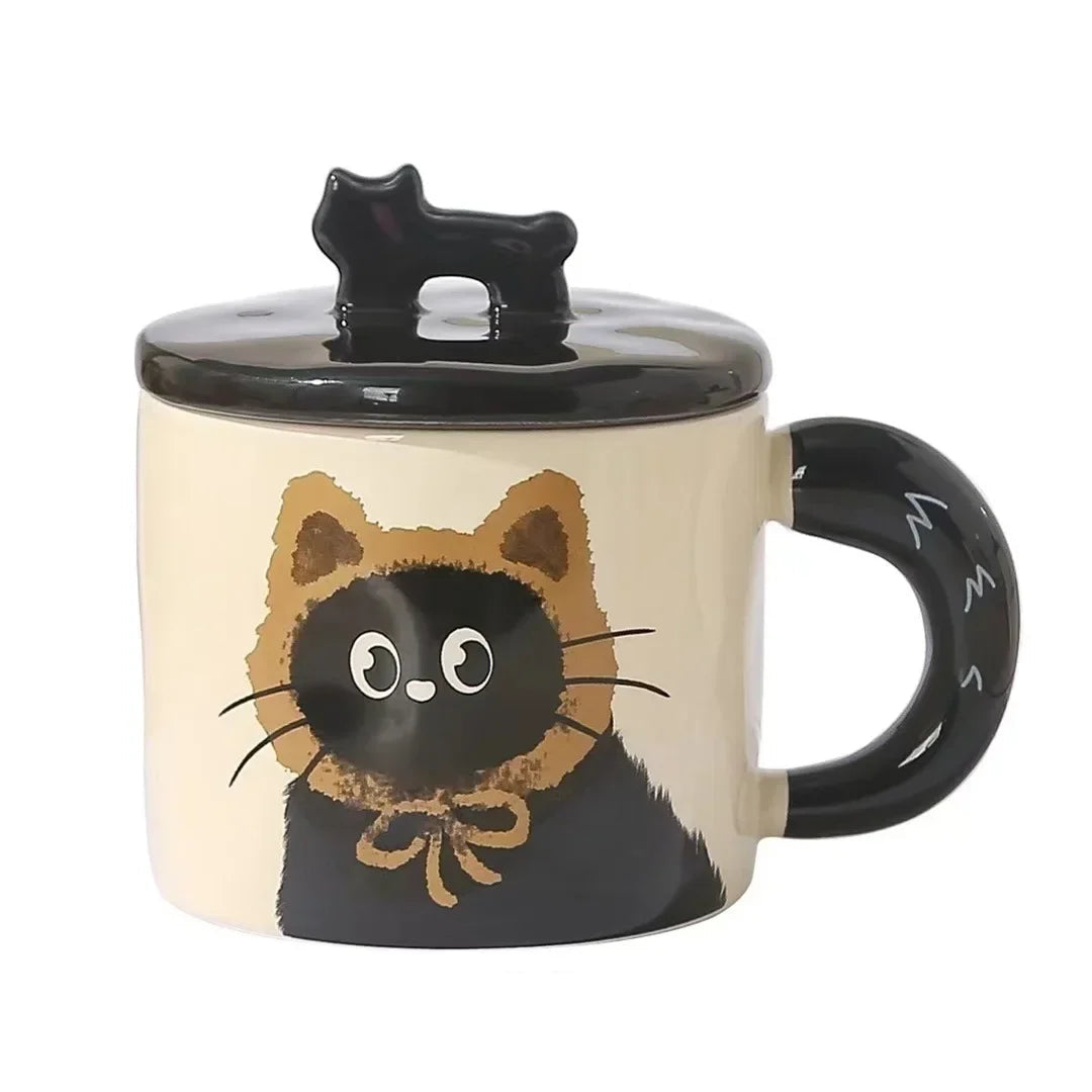 Cat Couple Ceramic Water Cup
