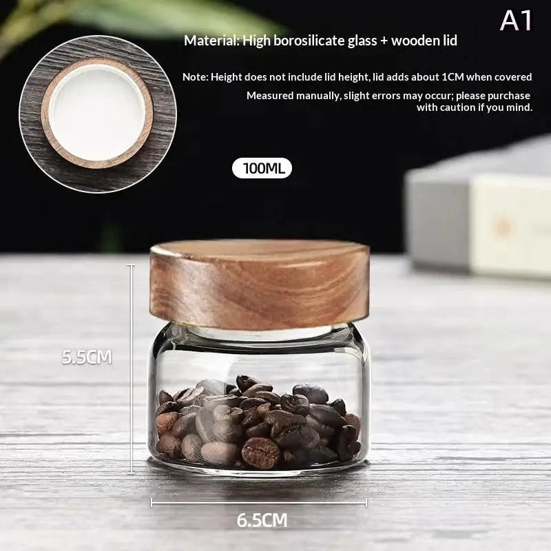 Coffee Beans Sealed Tank Transparent Glass