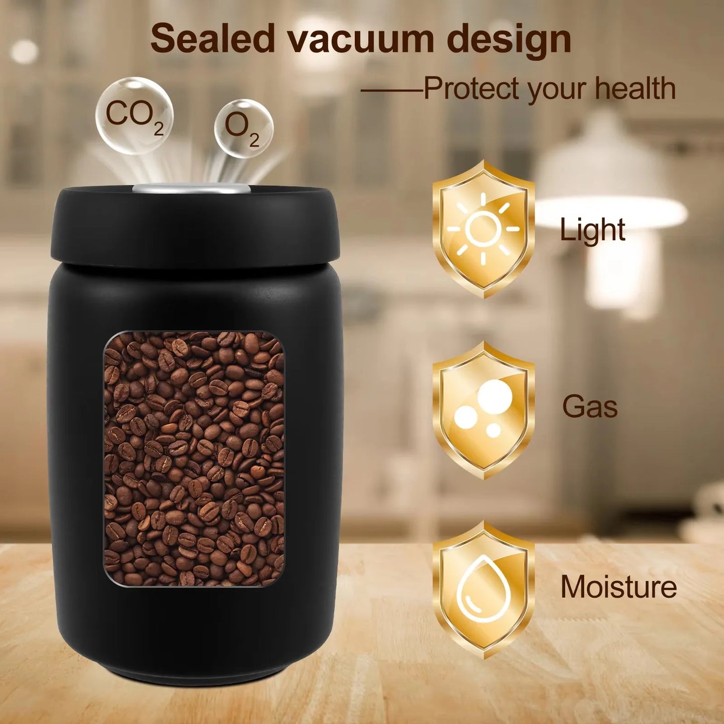 Coffee Beans Vacuum Sealed Jug