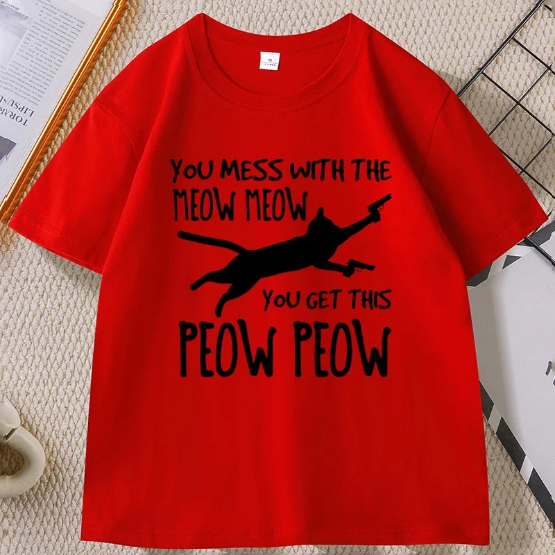 You Mess with The Meow Funny Cat T-shirt