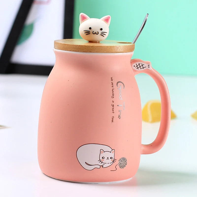 Creative Color Cat Heat-Resistant Mug