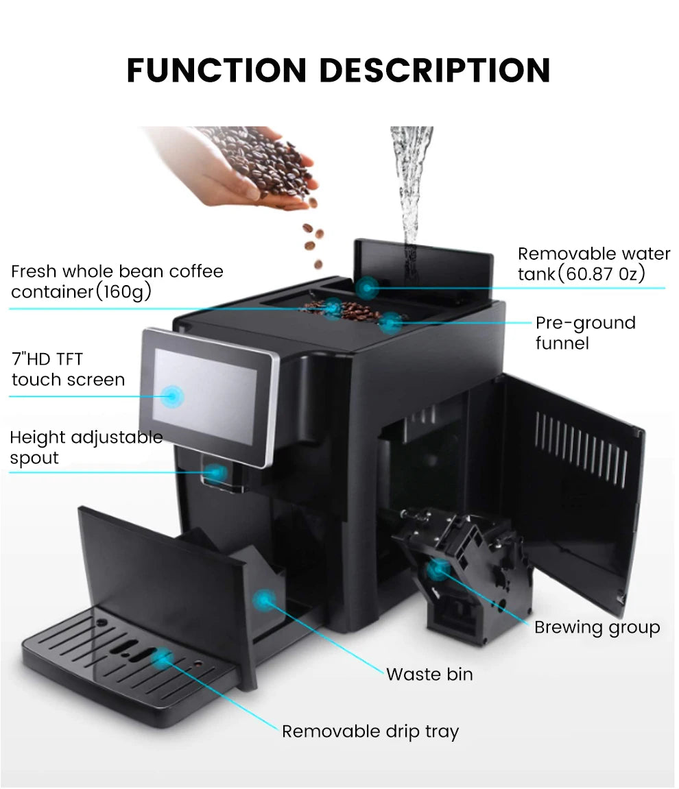 Mcilpoog CM1001-7" colorfAutomatic Espresso Machine