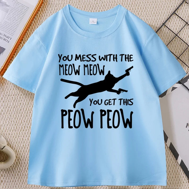 You Mess with The Meow Funny Cat T-shirt