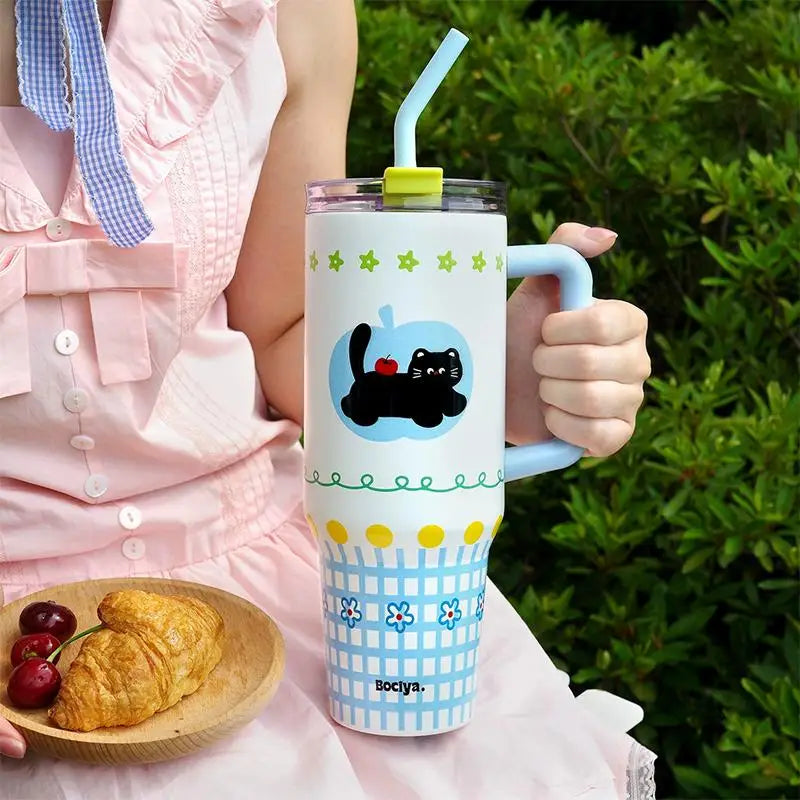 Kawaii Cat Stainless Steel Vacuum Tumbler
