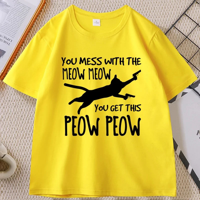 You Mess with The Meow Funny Cat T-shirt