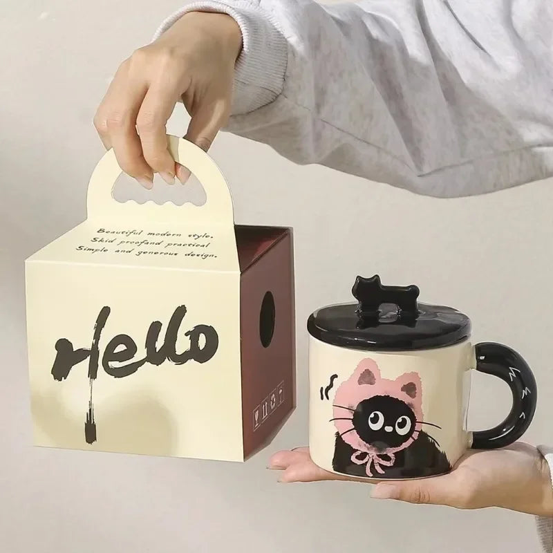 Cat Couple Ceramic Water Cup
