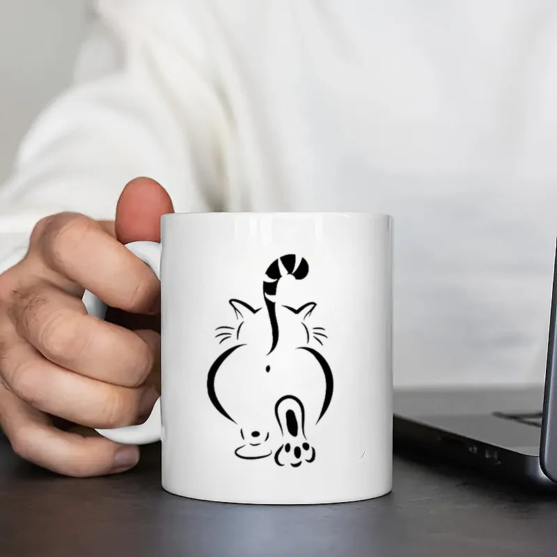 Insulated Ceramic Cat Cup