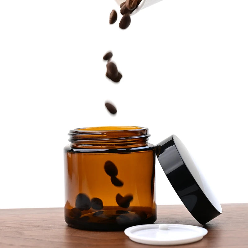 Portable Coffee Bean Storage Glass Jar