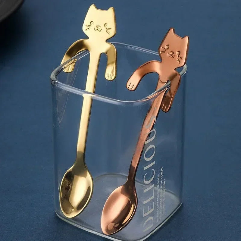 Stainless Steel Cat Creative Cartoon Hanging Edge